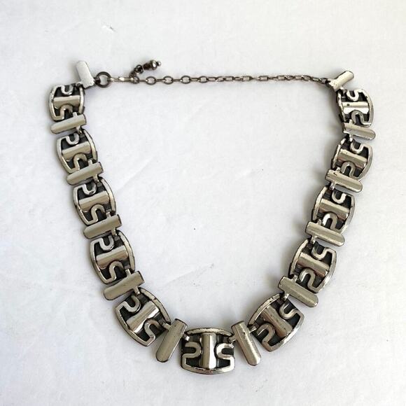 Vintage Mid Century Modernist Necklace & Earrings - Picture 2 of 13